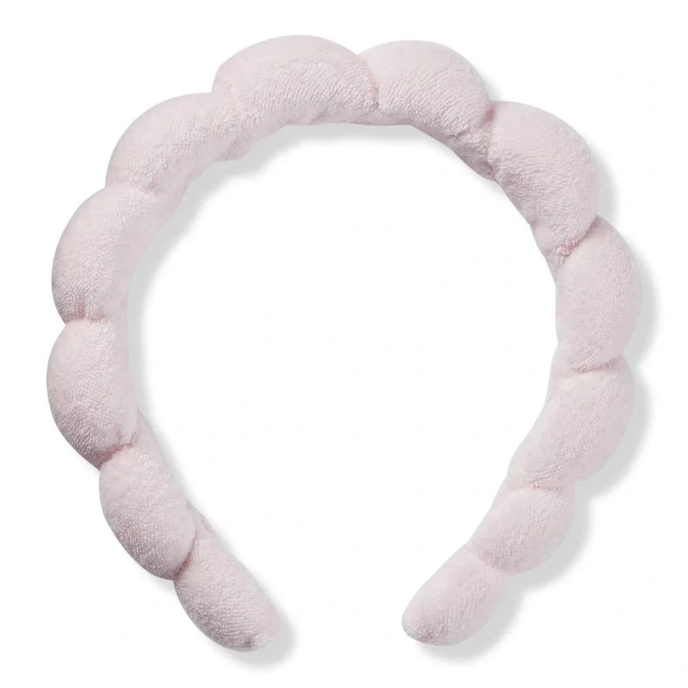 NWT Scünci Soft Pink Rounded Terry Headband + Ulta Unicorn Loofah Set
